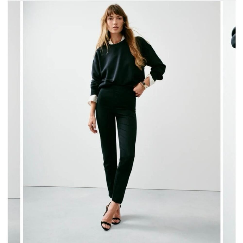 Spanx Ponte Slim Straight Pant Black Size 1X Pull On Workwear Minimalist Chic‎